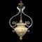 Vintage Lantern in Wrought Iron and Blown Glass, Image 2