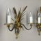 Florentine Brass Wall Lights attributed to Maison Charles, France, 1970s, Set of 2 5