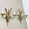 Florentine Brass Wall Lights attributed to Maison Charles, France, 1970s, Set of 2 17