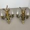 Florentine Brass Wall Lights attributed to Maison Charles, France, 1970s, Set of 2 20