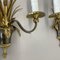 Florentine Brass Wall Lights attributed to Maison Charles, France, 1970s, Set of 2 9