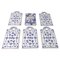 White and Blue Porcelain Breakfast Boards, Germany, 1930s, Set of 6 1