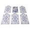 White and Blue Porcelain Breakfast Boards, Germany, 1930s, Set of 6, Image 1