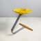 Mid-Century Italian Modern Yellow Stool Mezzadro attributed to Castiglioni Zanotta for Hille, 1960s 5