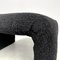 Italian Modern Black Teddy Fabric Pouf, 1970s, Image 11