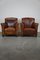 Antique Sheep Leather Armchairs, Set of 2 2