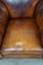 Antique Sheep Leather Armchairs, Set of 2, Image 6