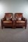 Art Deco Leather Armchairs, Set of 2 2