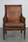 Fauteuil en Cuir de Mouton Marron 1