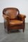 Fauteuil en Cuir de Mouton Marron 1