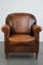 Fauteuil en Cuir de Mouton Marron 2