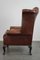 Fauteuil Vintage en Cuir de Mouton Marron 6