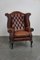 Fauteuil Vintage en Cuir de Mouton Marron 2