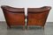 Vintage Sheep Leather Club Armchairs, Set of 2 3