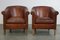 Vintage Sheep Leather Club Armchairs, Set of 2 1
