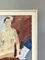 On the Red Chair, Oil Painting, 1950s, Framed 9