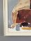 On the Red Chair, Oil Painting, 1950s, Framed 11