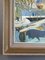 Quay Cranes, Oil Painting, 1950s, Framed 7