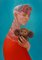 Natasha Lelenco, Non Gender Madonna with Cute Little Monster, 2021, Acrylic Painting 1