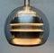 Lámpara colgante alemana Mid-Century era espacial de aluminio y vidrio de Doria, años 60, Imagen 9
