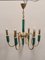 Golden Metal Chandelier and Submerged Glass with Six Lights 6