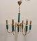 Golden Metal Chandelier and Submerged Glass with Six Lights 5