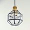 Achteckige Mid-Century Deckenlampen aus Eisen & Klarglas von Limburg, 1960er 6