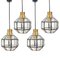 Mid-Century Octagonal Iron and Clear Glass Ceiling Lights from Limburg, 1960s 2