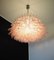 Large Murano Glass Chandelier with 100 Pink Felci Glasses, 1990s 9
