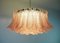 Large Murano Glass Chandelier with 100 Pink Felci Glasses, 1990s 7