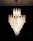 Large Vintage Italian Murano Glass Chandelier with 85 Glass Transparent Petals Drop, 1990s 9