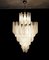 Large Vintage Italian Murano Glass Chandelier with 85 Glass Transparent Petals Drop, 1990s, Image 9