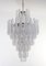 Large Vintage Italian Murano Glass Chandelier with 85 Glass Transparent Petals Drop, 1990s 2