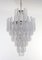 Large Vintage Italian Murano Glass Chandelier with 85 Glass Transparent Petals Drop, 1990s, Image 2