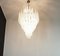 Large Vintage Italian Murano Glass Chandelier with 85 Glass Transparent Petals Drop, 1990s, Image 15