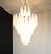 Large Vintage Italian Murano Glass Chandelier with 85 Glass Transparent Petals Drop, 1990s, Image 16