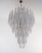 Großer italienischer Vintage Kronleuchter aus Muranoglas mit 85 gläsernen transparenten Blütenblättern, 1990er 3
