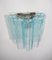 Murano Glass Tube Wall Sconces with 5 Blue Glass Tube, 1990s, Set of 2 5