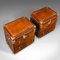 Vintage English Officers Campaign Luggage Cases in Leather, 1980s, Set of 2 8