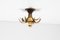 Regency Style Brass Palm Ceiling Lamp from Maison Jansen, 1970s 6