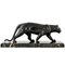 M. Leducq, Art Deco Panther, 1930, Metal on Marble Base 1