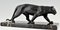 M. Leducq, Art Deco Panther, 1930, Metal on Marble Base, Image 2