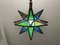 Vintage Glass Star Pendant Light, 1970s, Image 4