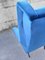 Back Chair aus blauem Samt, 1960er 3