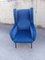 Back Chair in Blue Velvet, 1960s 1