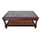 Coffee Table with Greek Marble Top and Rattan, Image 1