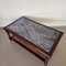 Coffee Table with Greek Marble Top and Rattan 4