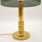 Vintage Swedish Brass Table Lamps, 1970s, Set of 2 3