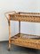 Bar Cart in Wood and Rattan, 1960s 2