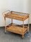 Bar Cart in Wood and Rattan, 1960s 1